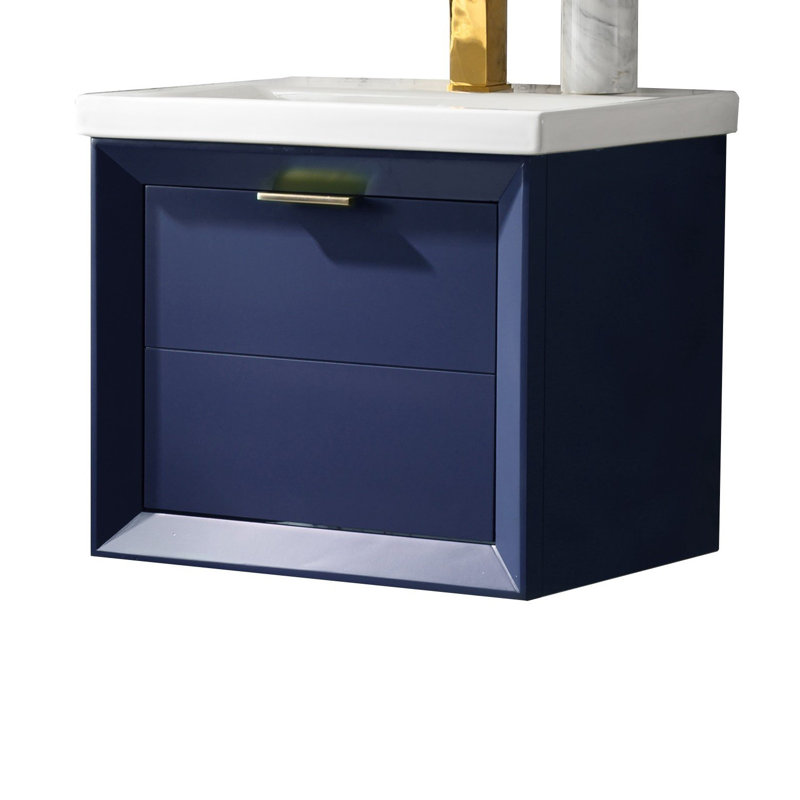 Everly Quinn Draven 20.39'' Single Bathroom Vanity with Porcelain Top & Reviews Wayfair Canada
